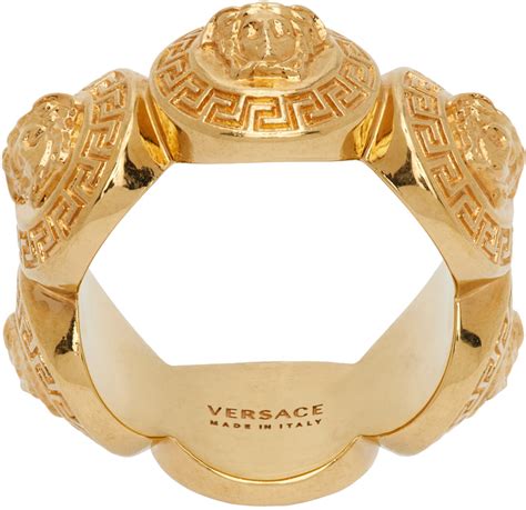 versace gold medusa ring|Versace Medusa ring women.